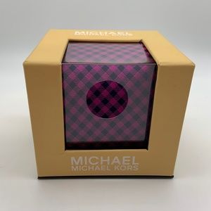 Michael Michael Kors Men's Plaid Purple & Black Neck Tie